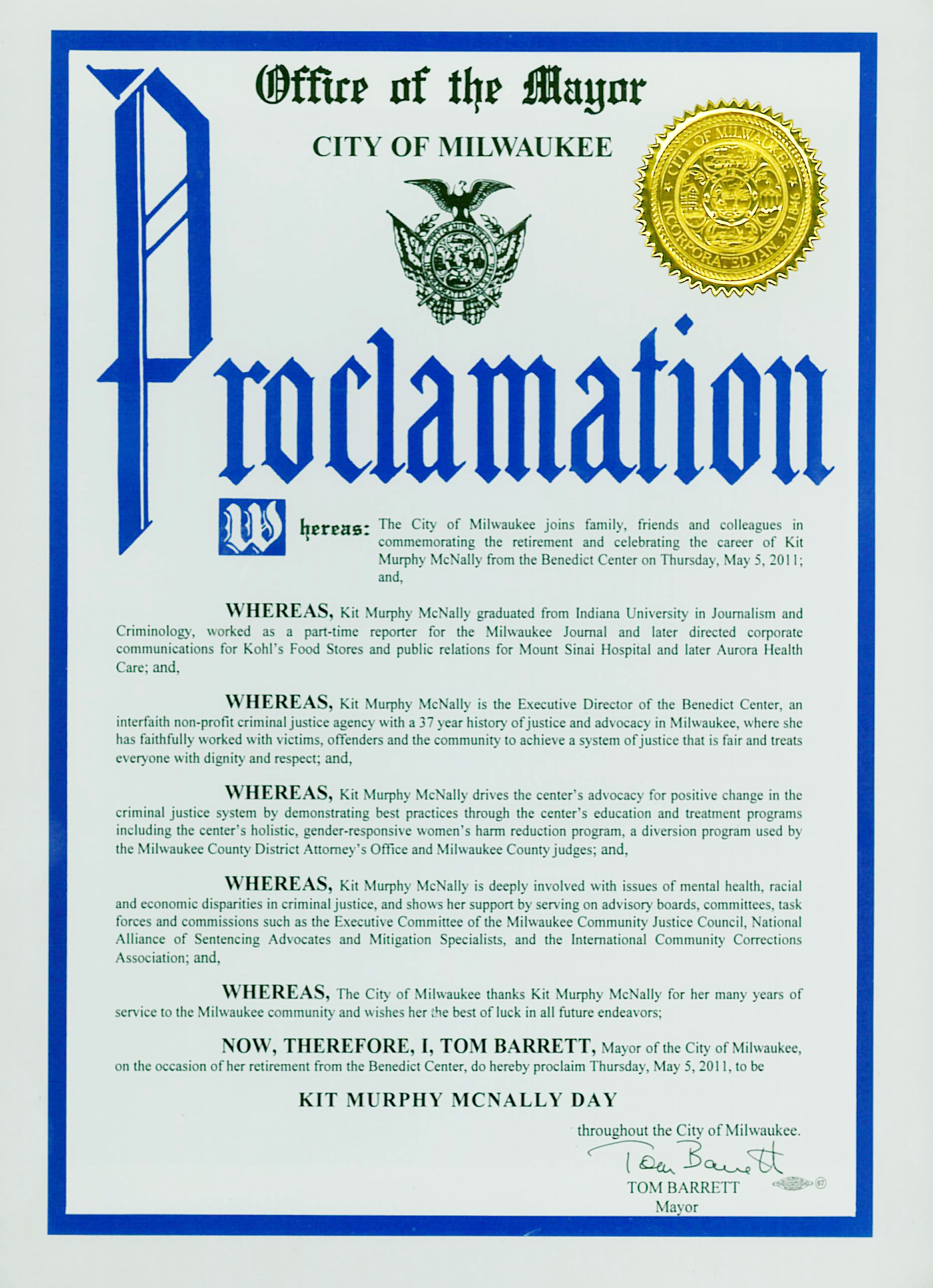 Mayoral proclamation